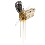 Бра с 2-мя плафонами из стекла и металла и вертикальными подвесками Gilded Mirage  варинант исполнения - 3 | Loft Concept во Владивостоке