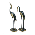 Статуэтка бронзовая пара Журавли синие Bronze Birds варинант исполнения - 2 | Loft Concept во Владивостоке