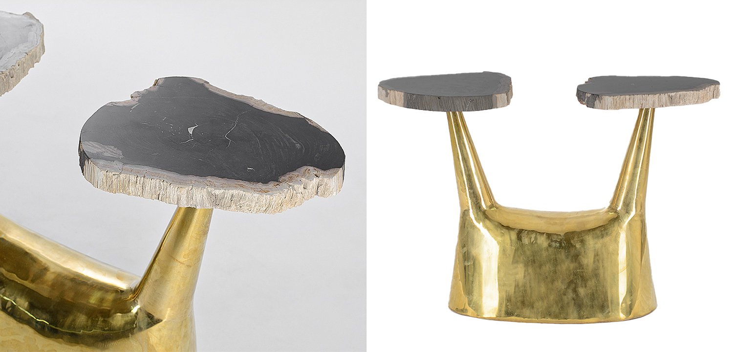 Приставной столик Side Table Petrified Wood Приставной столик Side Table Petrified Wood - Loft-Concept во Владивостоке