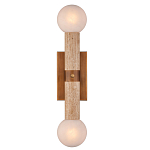 Бра цилиндрической формы с 2-мя плафонами белого цвета Marble Glow варинант исполнения - 1 | Loft Concept во Владивостоке