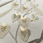 Обои с вышивкой ручной работы Moonlit Garden Original colourway on muslin варинант исполнения - 2 | Loft Concept во Владивостоке