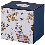 Кружка синяя из фарфора с рисунком цветов 400 мл Garden Whisper Porcelain Set  варинант исполнения - 2 | Loft Concept во Владивостоке
