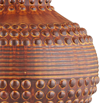 Настольная лампа темно-коричневая с тканевым абажуром в форме конуса Сhieftain варинант исполнения - 1 | Loft Concept во Владивостоке