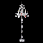 Торшер с 12-ю белыми текстильными абажурами и хрустальными подвесками Lustre Reverie варинант исполнения - 3 | Loft Concept во Владивостоке