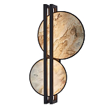 Бра из двух каменных дисков в металлической раме Constellation варинант исполнения - 1 | Loft Concept во Владивостоке