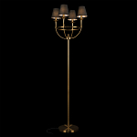 Торшер с металлическим основанием бронзового цвета с черными конусовидными абажурами Dignity варинант исполнения - 2 | Loft Concept во Владивостоке