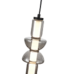 Подвесной светильник из дымчатого стекла цилиндрической формы с чёрным металлическим основанием Hiding secrets варинант исполнения - 6 | Loft Concept во Владивостоке