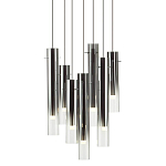 Люстра каскадная с 7-ю цилиндрическими плафонами из стекла Luminous Cylinders варинант исполнения - 1 | Loft Concept во Владивостоке