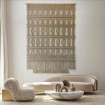 Панно на стену плетеное Макраме бежевый цвет  варинант исполнения - 10 | Loft Concept во Владивостоке