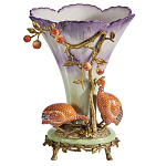 Ваза с цесарками из фарфора с бронзовыми элементами Garden of Eden варинант исполнения - 1 | Loft Concept во Владивостоке