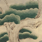 Обои ручная роспись Bamboo River Blossom Original colourway on Brushed Gold gilded paper варинант исполнения - 1 | Loft Concept во Владивостоке