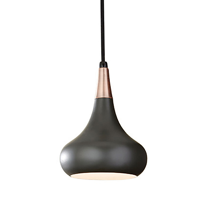  Подвесной светильник с каплевидным плафоном темного цвета Feiss Бронза Черный Графит во Владивостоке | Loft Concept 