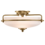 Потолочный светильник со стеклянным плафоном на изогнутых кронштейнах Quoizel  варинант исполнения - 11 | Loft Concept во Владивостоке