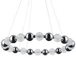 Светодиодная кольцевая люстра Crystal Globule Chrome Chandelier варинант исполнения - 3 | Loft Concept во Владивостоке