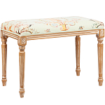 Банкетка из массива бука светло-зеленая с растительным орнаментом Raffael Angel Floral Banquette варинант исполнения - 1 | Loft Concept во Владивостоке