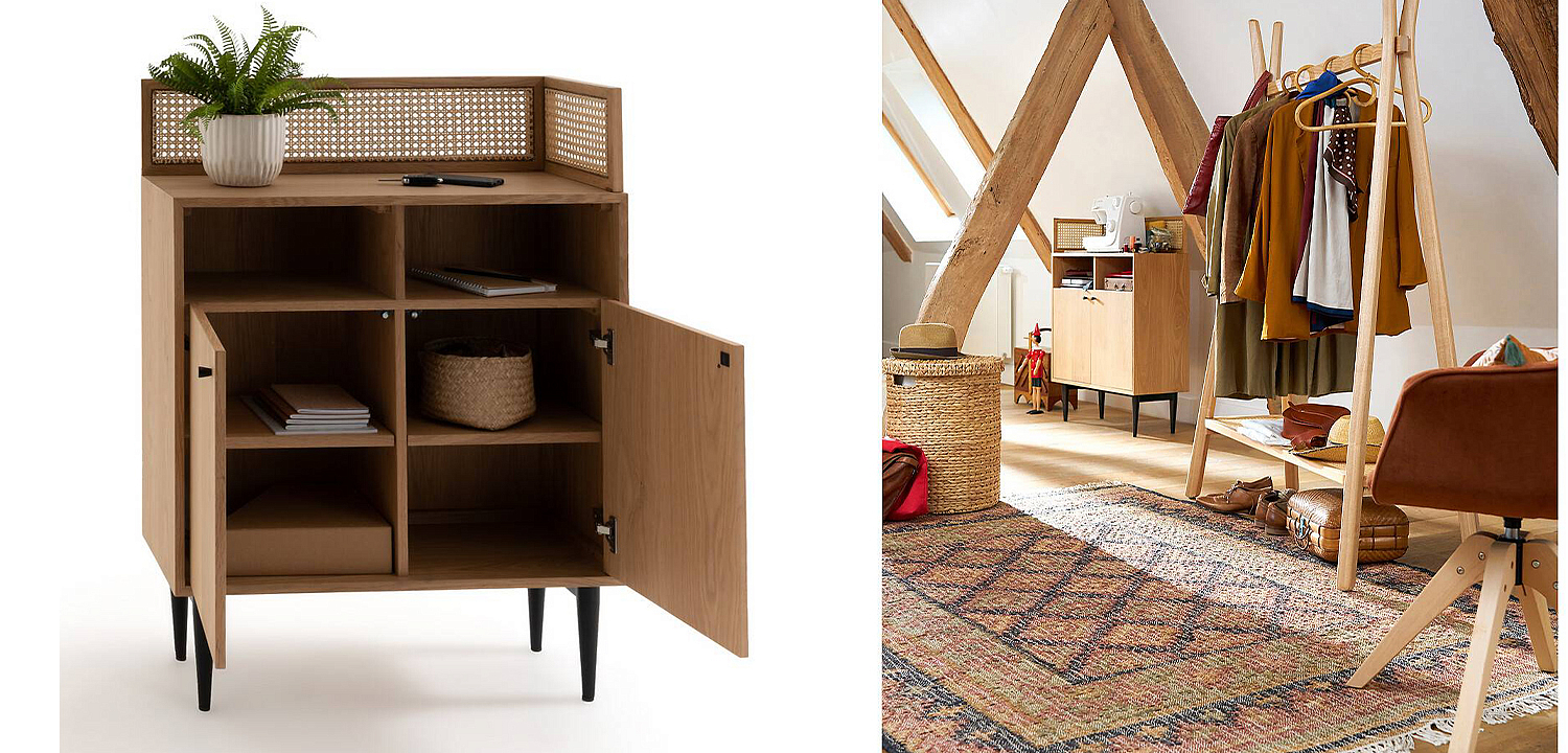 Комод из дуба и ротанга Agnar Wicker Chest of drawers Комод из дуба и ротанга Agnar Wicker Chest of drawers - Loft-Concept во Владивостоке