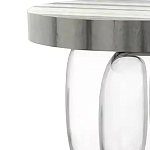 Дизайнерский журнальный стол на 3-х овальных прозрачных ножках Tukutic варинант исполнения - 1 | Loft Concept во Владивостоке