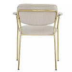 Стул Singer Chair с подлокотниками серый на золотистых ножках варинант исполнения - 4 | Loft Concept во Владивостоке