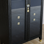 Дизайнерский шкаф витрина Elsa Dreams Black с 4-мя ящиками варинант исполнения - 3 | Loft Concept во Владивостоке