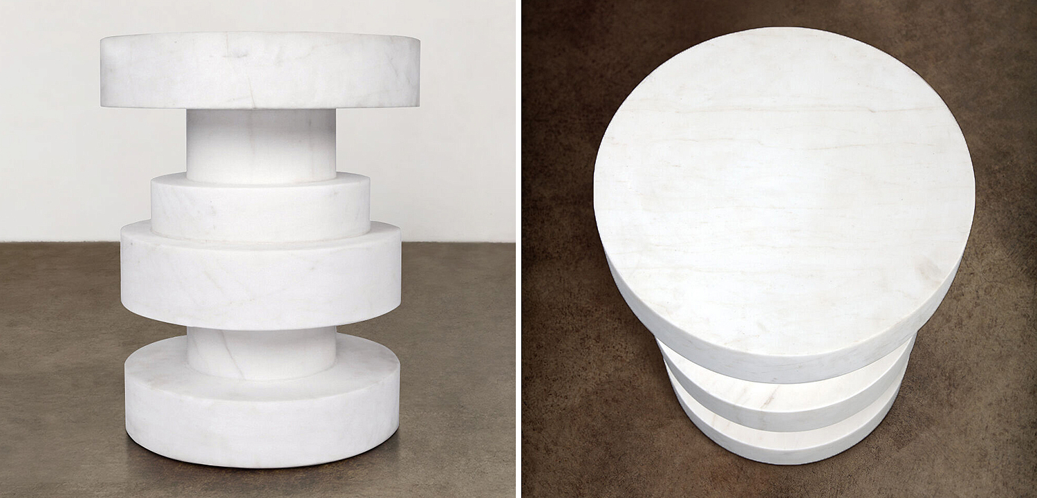 Приставной стол Apollo Stool WHITE дизайн Kelly Wearstler Приставной стол Apollo Stool WHITE дизайн Kelly Wearstler - Loft-Concept во Владивостоке