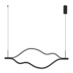 Подвесной светильник волнообразный изогнутый черного цвета 4000К Spiral Lighting варинант исполнения - 3 | Loft Concept во Владивостоке