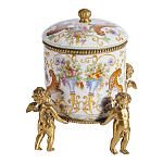 Шкатулка на ангелах из фарфора с бронзовыми элементам Eden Garden варинант исполнения - 1 | Loft Concept во Владивостоке