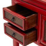 Деревянная консоль в китайском стиле с ящиками и дверцами красная Chinese Console Table варинант исполнения - 6 | Loft Concept во Владивостоке