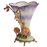 Ваза с цесарками из фарфора с бронзовыми элементами Garden of Eden варинант исполнения - 4 | Loft Concept во Владивостоке