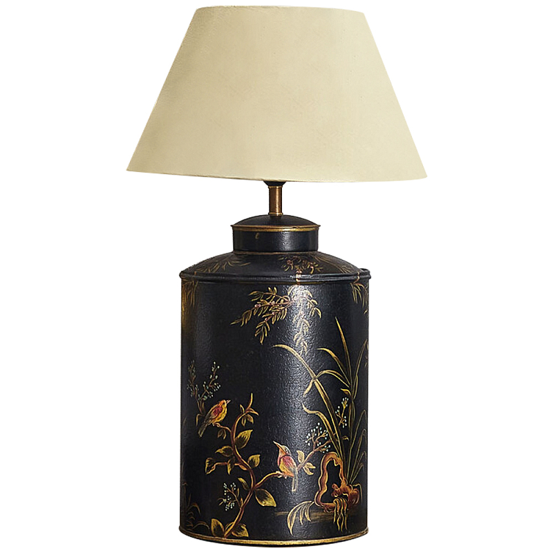 Настольная лампа Шинуазри с абажуром Garden Chinoiserie Collection Table Lamp Бежевый Черный Мульти Настольная лампа Шинуазри с абажуром Garden Chinoiserie Collection Table Lamp Бежевый Черный Мульти во Владивостоке | Loft Concept