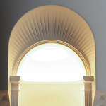 Встраиваемый в стену гипсовый светильник под покраску с арками и рельефными колоннами Antiquity Athena варинант исполнения - 7 | Loft Concept во Владивостоке