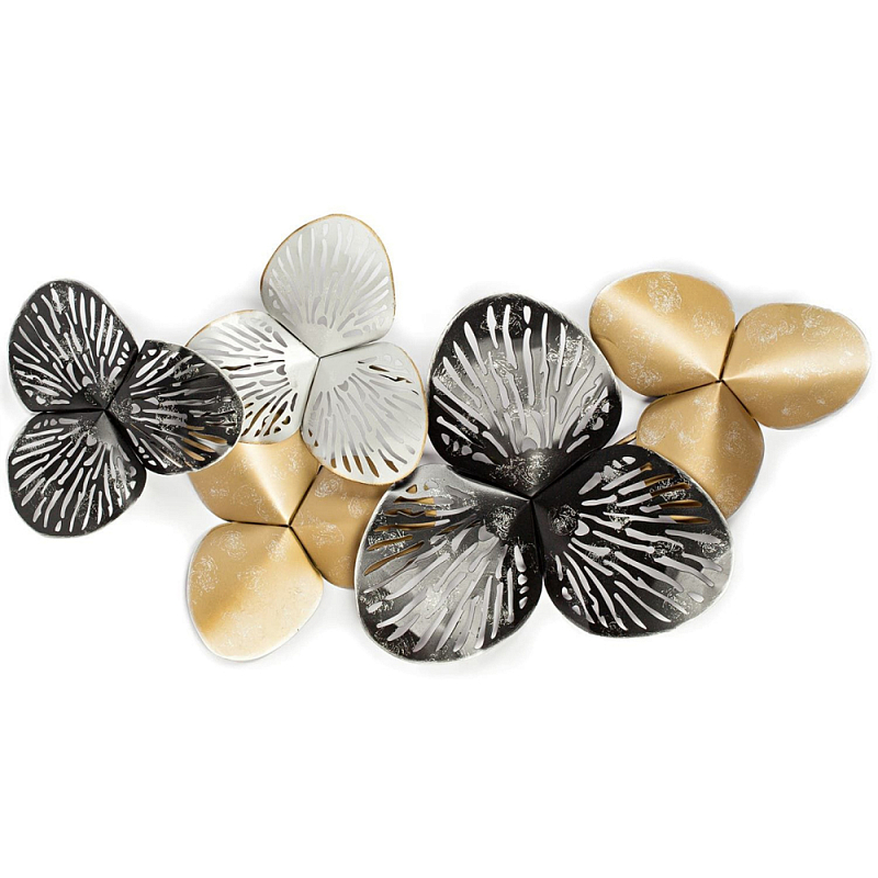 Панно настенное Blank Sheet Petal Золотой Серебряный Панно настенное Blank Sheet Petal Золотой Серебряный во Владивостоке | Loft Concept