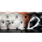 Диван Честерфильд граффити graffiti Orange Sofa натуральная кожа варинант исполнения - 8 | Loft Concept во Владивостоке