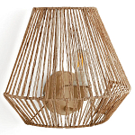 Бра с плетенным из пеньки абажуром Jutti H25 см варинант исполнения - 1 | Loft Concept во Владивостоке