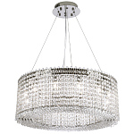 Круглая люстра с хрустальными подвесками хром Crystal Art Chrome Chandelier 12 варинант исполнения - 2 | Loft Concept во Владивостоке