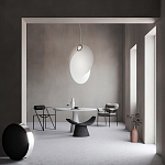 Подвесной светильник белый с фигурным тканевым плафоном White Whirlwinds варинант исполнения - 5 | Loft Concept во Владивостоке