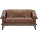 Двухместный диван Duncan винтажная коричневая кожа варинант исполнения - 1 | Loft Concept во Владивостоке