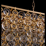 Люстра овальная каскадная с подвесками в форме колец Galaxy of Light варинант исполнения - 3 | Loft Concept во Владивостоке