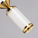 Подвесной светильник с двумя белыми рифлеными цилиндрическими плафонами Golden Swirl варинант исполнения - 6 | Loft Concept во Владивостоке