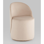 Пуф Loreen со спинкой вращающийся велюр молочный варинант исполнения - 1 | Loft Concept во Владивостоке