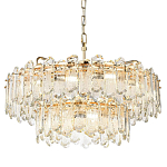 Люстра подвесная двухъярусная с хрустальными овальными подвесками Harmonica варинант исполнения - 1 | Loft Concept во Владивостоке