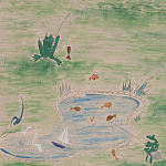 Обои ручная роспись Promenade Special Colourway on pink painted Xuan paper варинант исполнения - 2 | Loft Concept во Владивостоке