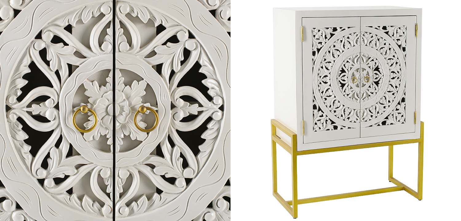 Буфет с резными дверцами Ceara Lace Cabinet Буфет с резными дверцами Ceara Lace Cabinet - Loft-Concept во Владивостоке