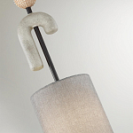 Подвесной светильник с серым тканевым плафоном Flourish варинант исполнения - 4 | Loft Concept во Владивостоке