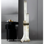 Торшер геометрический с тремя мраморными плафонами Marble Tripod варинант исполнения - 4 | Loft Concept во Владивостоке