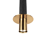 Подвесной светильник с узким цилиндрическим плафоном и золотым металлическим декором Concrete Pipe варинант исполнения - 6 | Loft Concept во Владивостоке