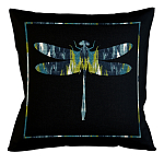 Подушка декоративная стрекоза сине-зеленый узор Ikat Pattern варинант исполнения - 1 | Loft Concept во Владивостоке