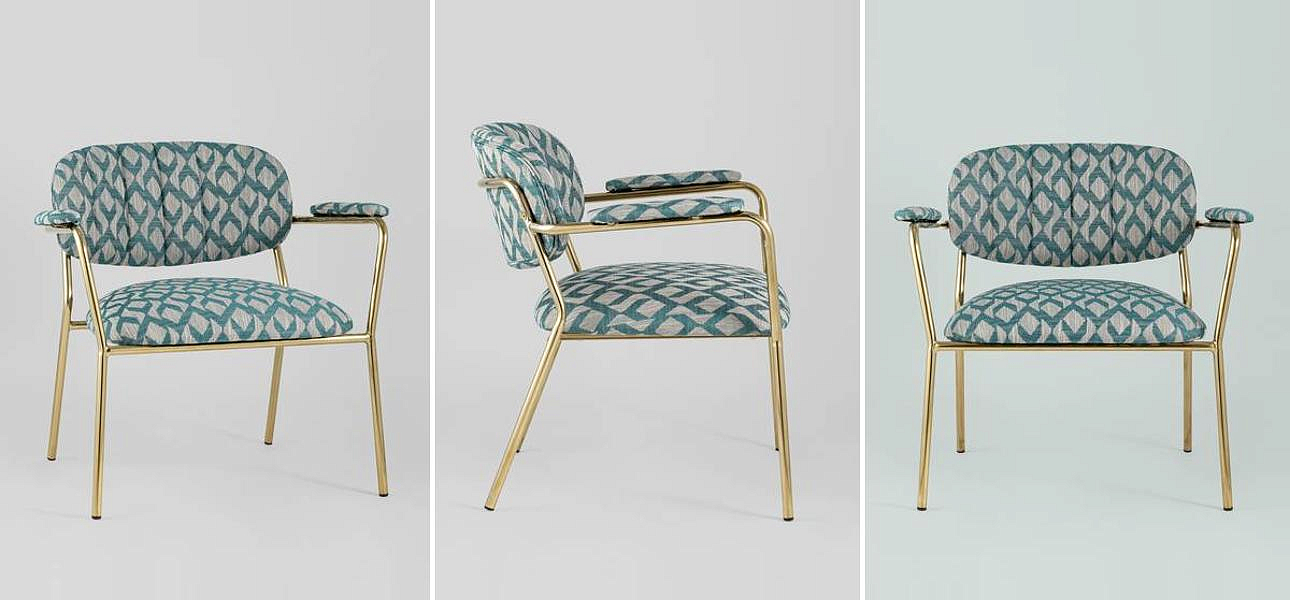 Полукресло Singer Chair Голубой Орнамент Полукресло Singer Chair Голубой Орнамент - Loft-Concept во Владивостоке