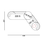 Угловой диван Calypso с поворотным механизмом и пуфом   варинант исполнения - 7 | Loft Concept во Владивостоке