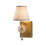 Бра со стеклянным шарообразным декором с пузырьками и бежевым абажуром Feiss варинант исполнения - 1 | Loft Concept во Владивостоке