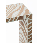 Консоль Дизайнерская Kenya Console ZEBRA Bone Inlay Beige варинант исполнения - 2 | Loft Concept во Владивостоке